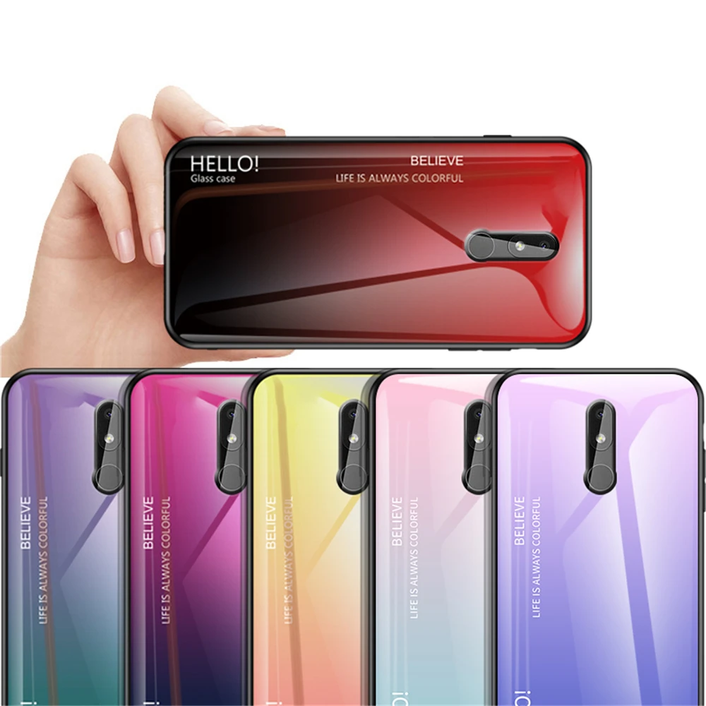 Градиентный чехол для телефона Nokia 9 из закаленного стекла с градиентом puview7 3 1 6 7 8