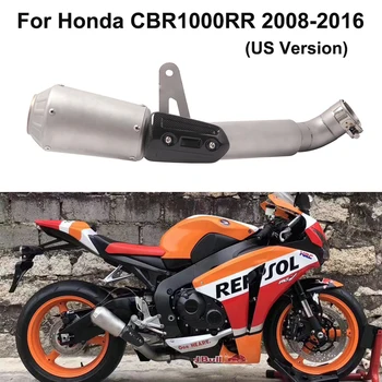 Motorcycle Exhaust System Muffler Tail Pipe Mid Link Pipe Stainless Steel for Honda CBR1000RR 2008-2016