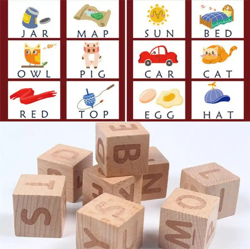 3 in 1 spell learning game wooden