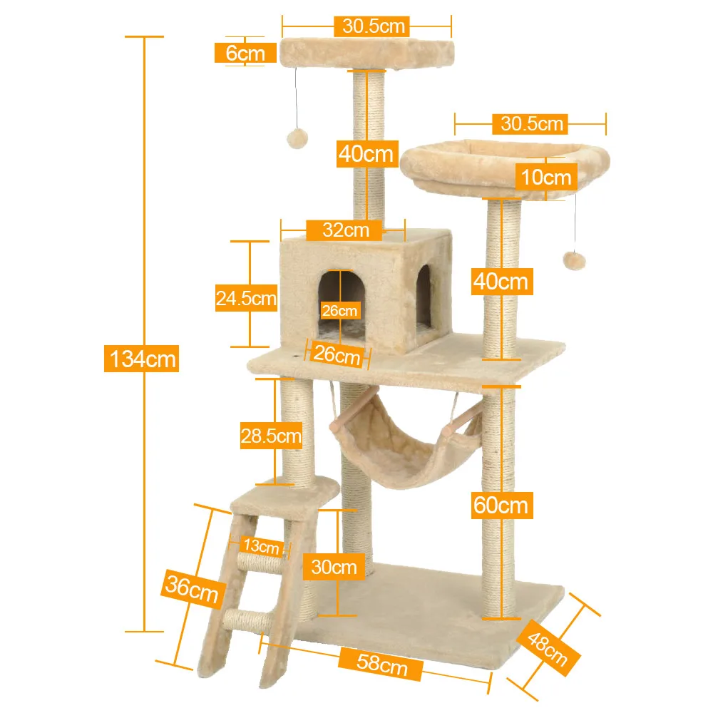 134 Beige Cat Tree 1