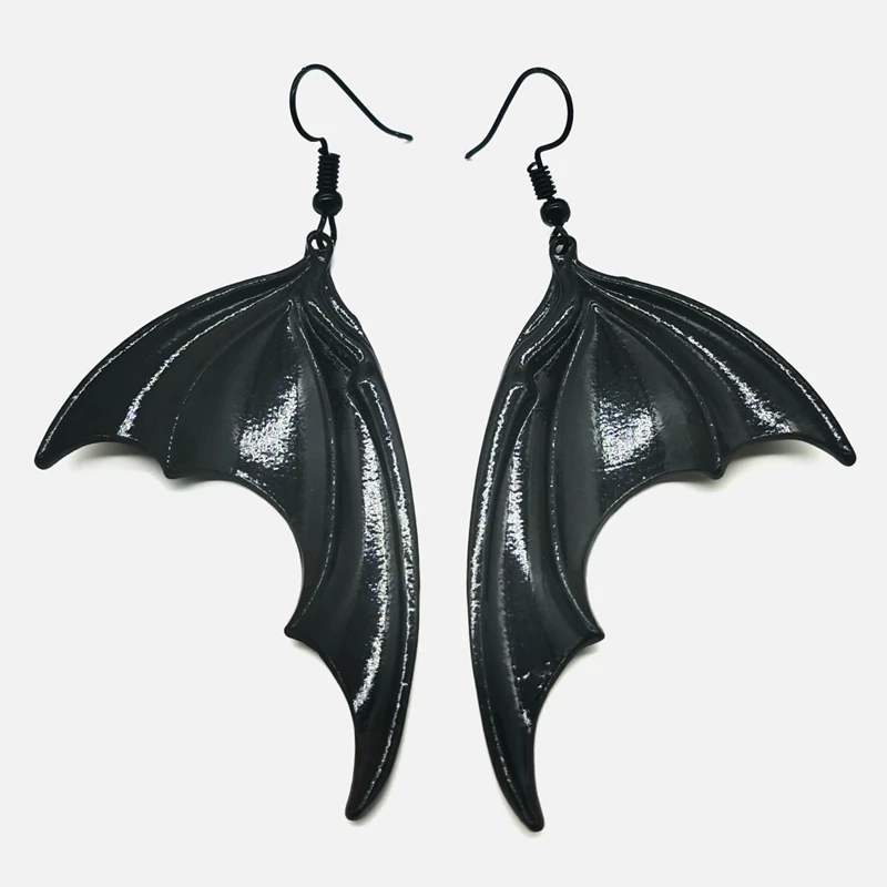 New Black Bat Wing Earrings Neo Victorian Gothic Large Vampire gift for Lover dark Style | Украшения и аксессуары