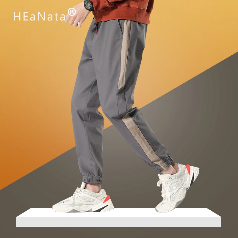 Брюки-карго мужские с эластичным поясом уличная одежда повседневные модные