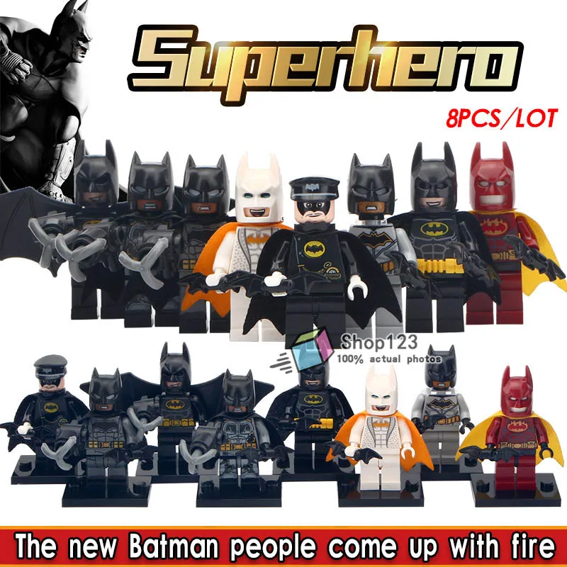 Прозрачный 10 много строительных блоков Shazam Billy Batson Darla Freddy Mary Marvel Perdro Eugene DC Super Heroes детские игрушки подарки - Цвет: Прозрачный