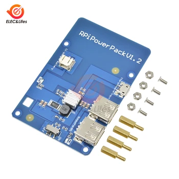 

Dual USB Li-ion Lithium Battery PowerPack Expansion Board Module for Raspberry Pi 3 Model B/B+