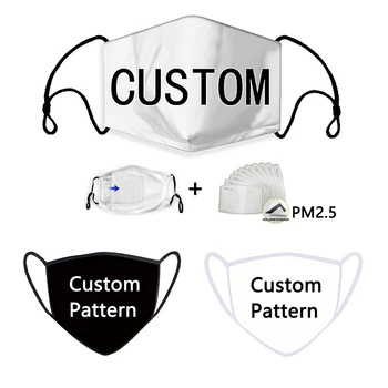 2D 3D пользовательские маски для лица многоразовая моющаяся маска для лица черная Тканевая маска для рта логотип аниме письмо фото Звездный п...