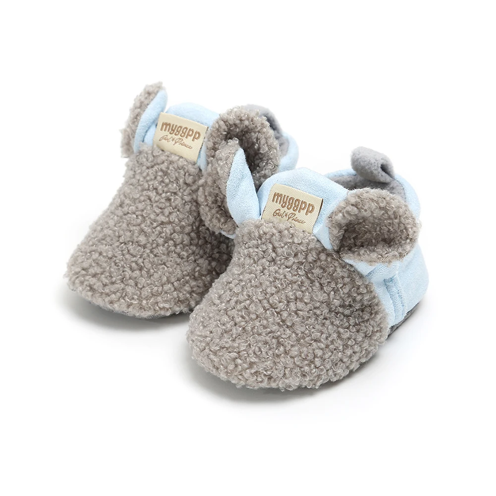 Серый 1 Pair Cute Winter Baby Shoes For Newborns Infant Soft Soled Footwear Walking Shoes Winter Shoes For Baby Cute First Walkers#10 - Цвет: Серый