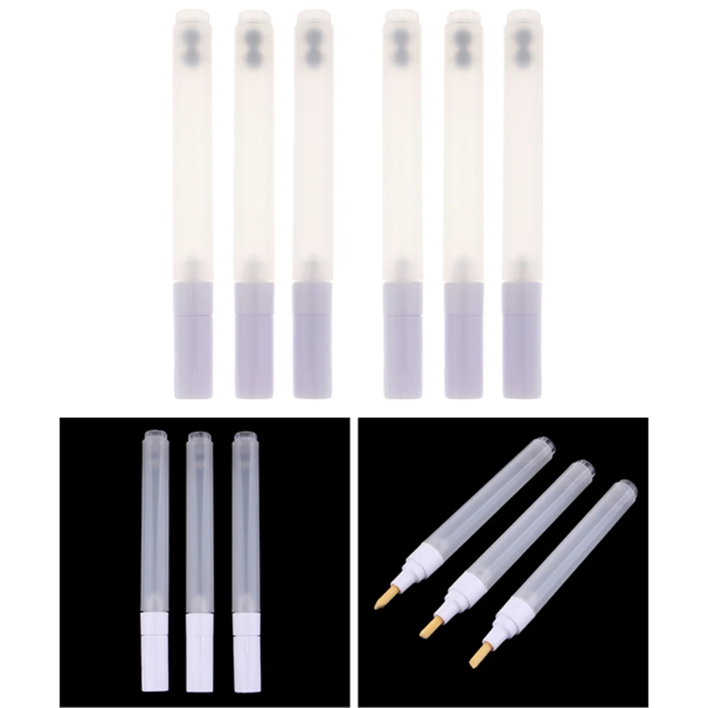 6Pcs 4.5mm Flat Tip Watercolor Oil Acrylic Paints Marker Pen Ink Refill Tube