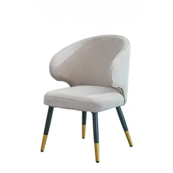 

Nordic Light Luxury Dining Chair Household Leisure Modern Simple Single Iron Back Net Red Ins Makeup