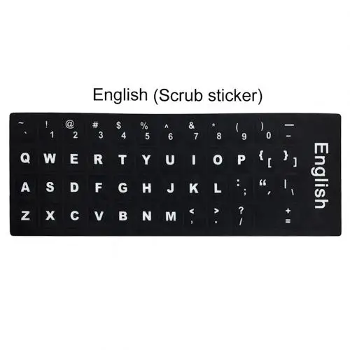 English Новые поступления Русский Испанский Английский Французский буквы PC ноутбук компьютер клавиатура наклейки - Цвет: English