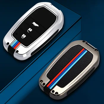 Portachiavi per auto in lega di zinco per Toyota Chr Rav4 Auris Avensis Prius Aygo Camry Corolla Land Cruiser 200 Prado Crown Riez Key Cover - Portachiavi per auto in lega di zinco per Toyota Chr Rav4 Auris Avensis Prius Aygo
