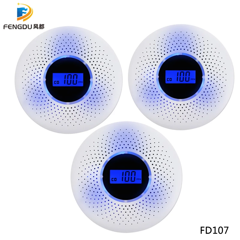 

2019 NEW Carbon Monoxide Smoke Fire Detector Photoelectric Sensor Compound Security Alarm
