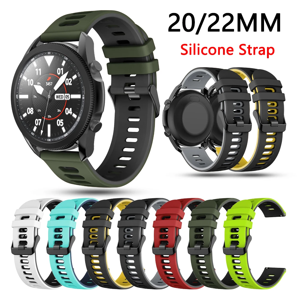 

20/22mm Universal Soft Silicone Sport Strap For Xiaomi LS05 Strap Bracelet for Huami Amazfit GTR 47mm 42mm/Stratos 2 2S 3 Watch