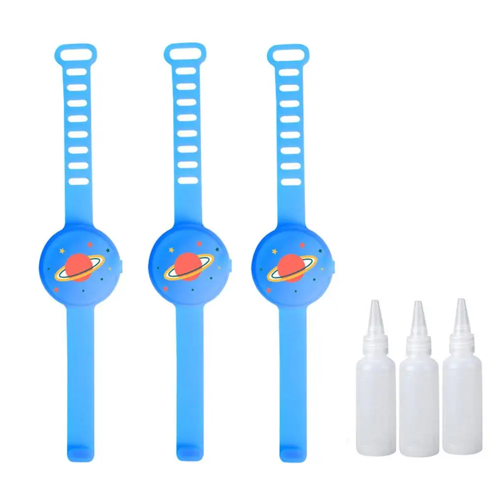 3pcs Cartoon Silicone Hand Sanitizer Dispensing for Children Handwash Gel Wristband Sun Cream Portable Bracelet 3pcs Cartoon Silicone Hand Sanitizer Dispensing for Children Handwash Gel Wristband Sun Cream Portable Bracelet