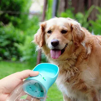 

Dog Water Bottle and Pet Drinker to Outdoor Drinking Water Bottles Portable Accompanying Cups 350 ML Portable Travel Dog Bowl