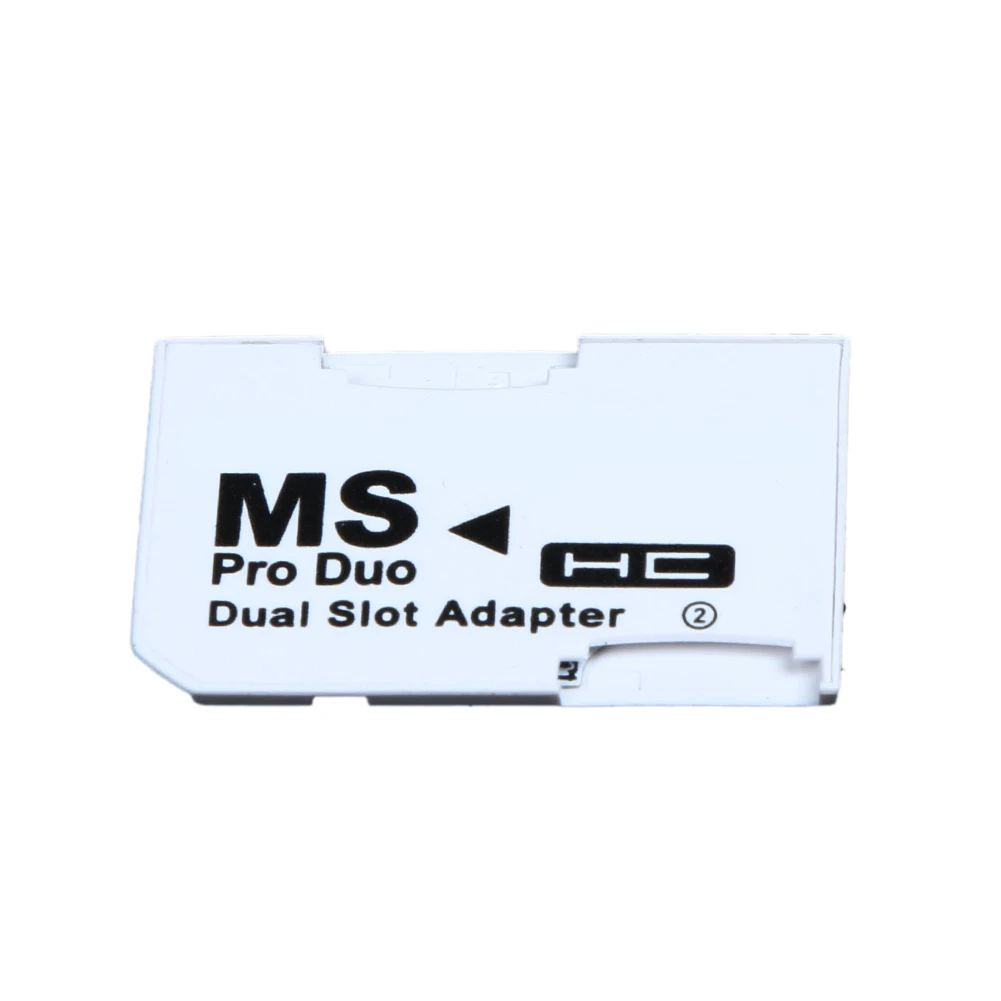 Dual Slot Memory Card Adapter 2 Micro SD HC Cards Converter Micro SD TF to Memory Stick MS Pro Duo for PSP Card Games Case White - ANKUX Tech Co., Ltd