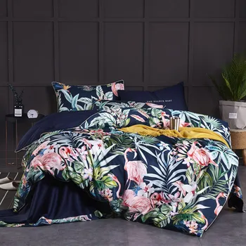 

Morpheus Luxury Egyptian Cotton Bedding set King and Queen Bedding Set Birds Leaves Duvet Cover Set - MP21