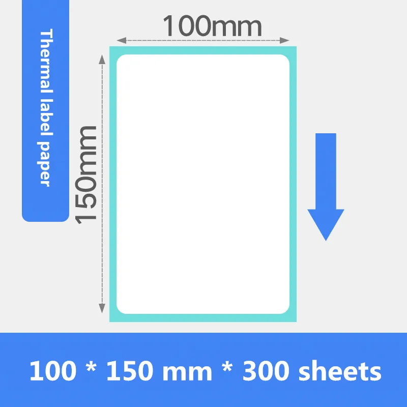 100 * 150 mm 300 sheets / roll thermal label paper supermarket shelf product price barcode QR code printer sticker | Компьютеры и офис