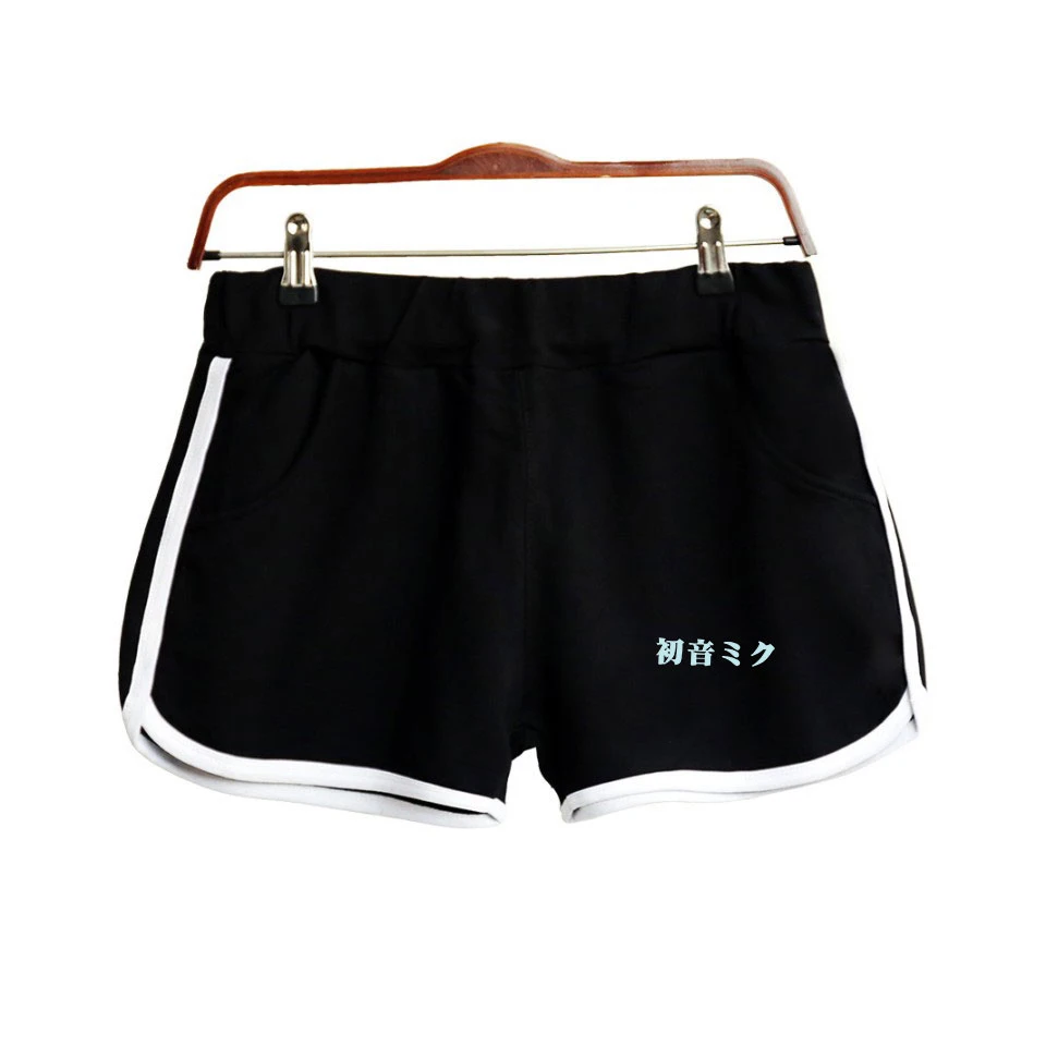 Хацунэ Мику печати хлопок короткие женские летние сексуальные модные повседневные популярные мягкие спортивные шорты обтягивающие горячая распродажа