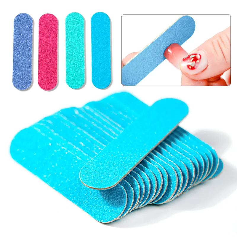5pcs Nail File Double-sided Mini Blocks Colorful Sponge UV Gel Sanding Buffer Strips Polish Professional Manicure Tool | Красота и