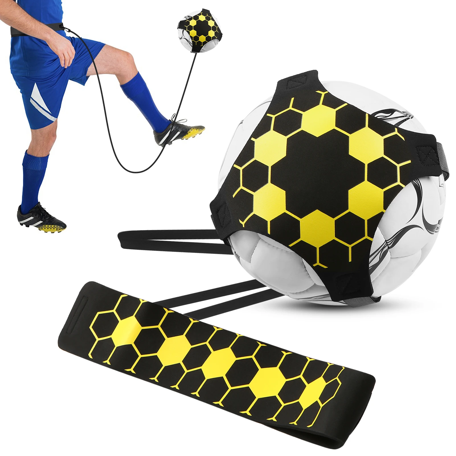 Kick Football Practice Train Aid Solo Soccer Trainer Return Accessories   HY 