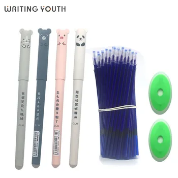 

25pcs Kawaii Erasable Pen 0.5mm Blue Black Gel Pen Refill Washable Pen Rods For Handle Office School Stationery