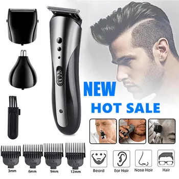

2020 New Hair Trimmer Carbon Steel Head Rechargeable Electric Razor Men Beard Shaver Electric Multi-function Hair Clipper Set