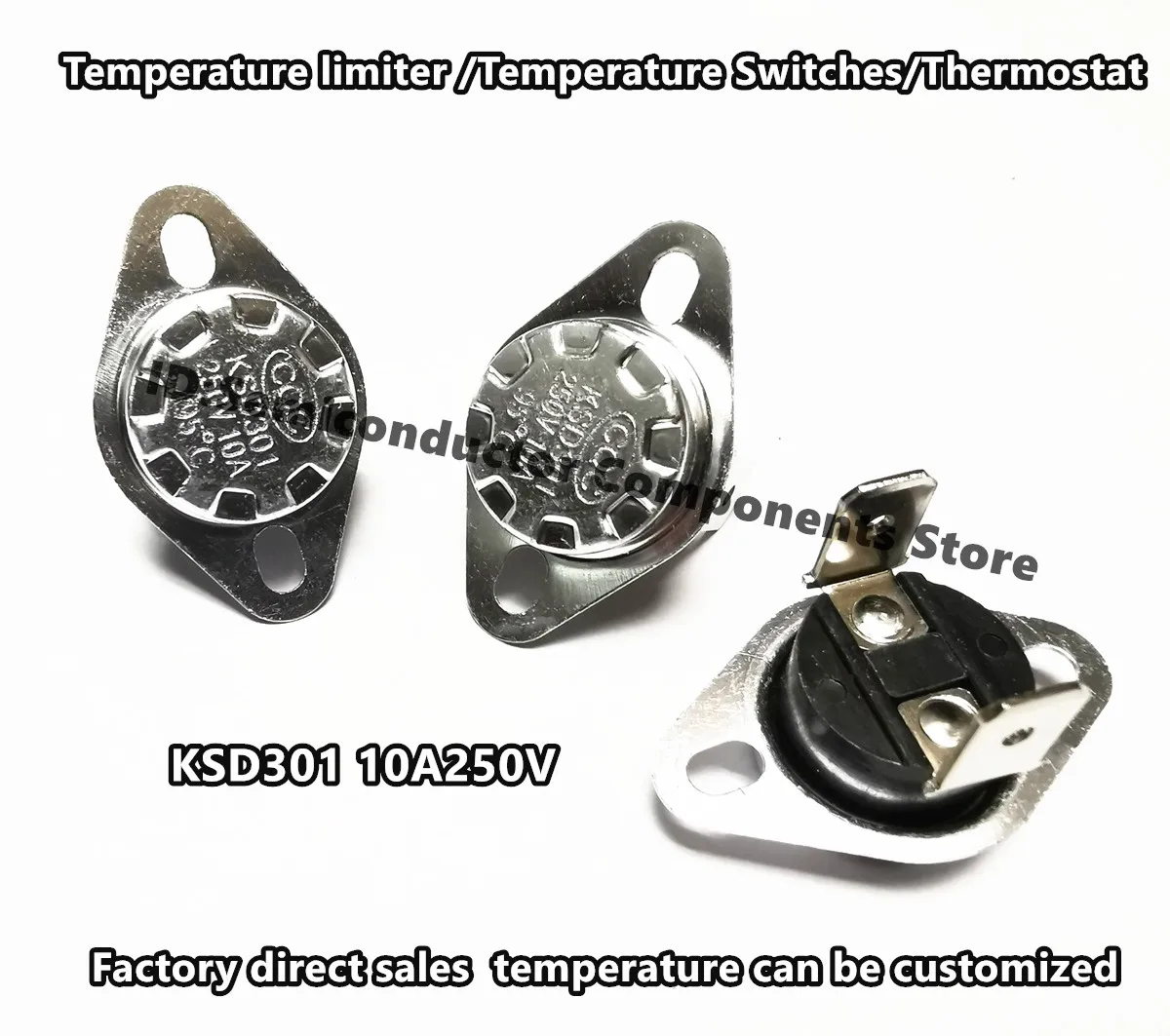 KSD301 10A250V нормально закрытый 80C 85 90 95 100 105 110 120 130 градусов датчик