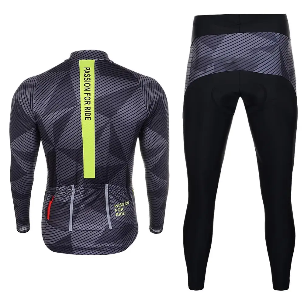 New Men's Winter Cycling Clothing Set Long Sleeve Thermal Fleece Cycling Jersey Set ropa de ciclismo de invierno Keep Warm Kit