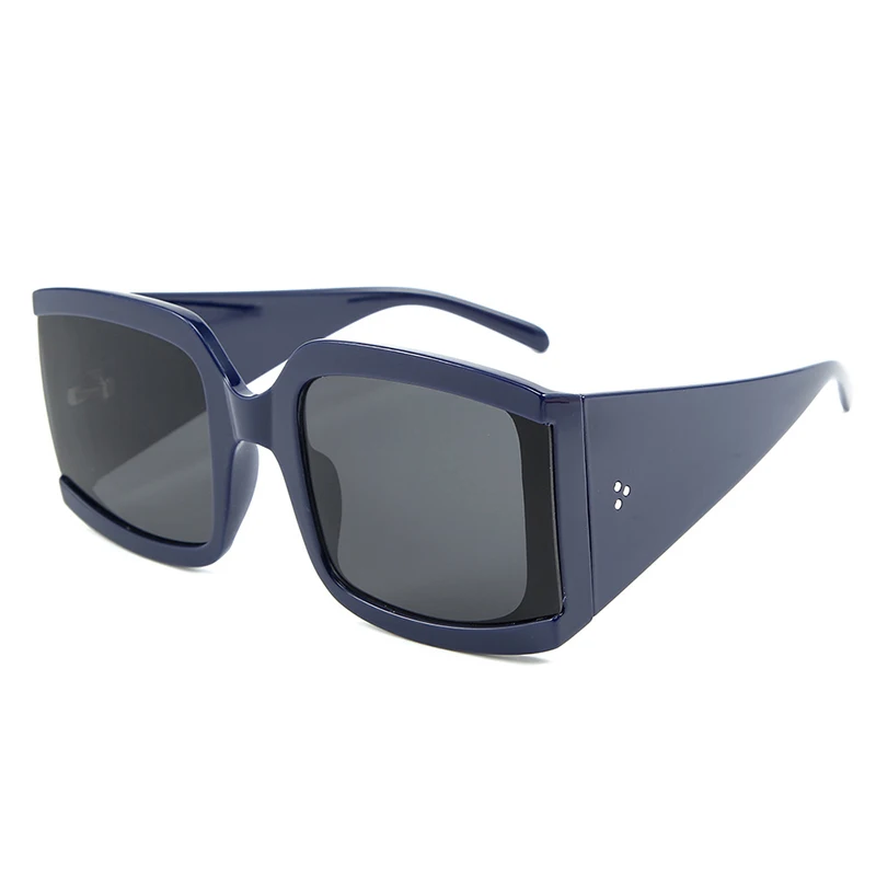 C5 DarkBlue Black Красные Квадратные Солнцезащитные очки больших размеров для женщин, модные брендовые дизайнерские винтажные женские очки с большой оправой, женские очки oculos de sol feminino для мужчин - Цвет линз: C5 DarkBlue Black