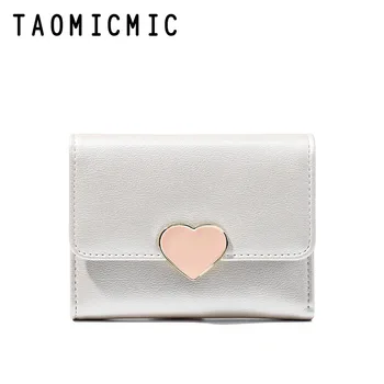 

Small Women Wallet 2020 Female Purse Cute Heart Designed Wallet Women Short Pu Leather Purse Women Coin Card Holders