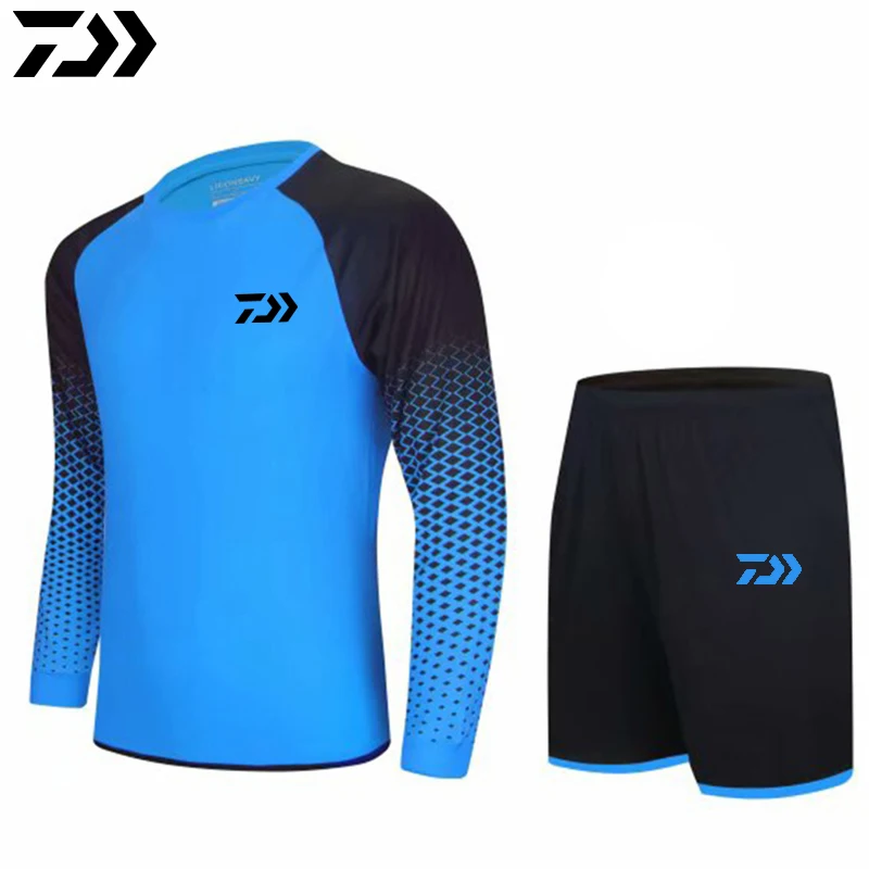 Летний спортивный костюм, одежда для рыбалки Daiwa, дышащая футболка и шорты для фитнеса и рыбалки, комплект одежды для бега и велоспорта