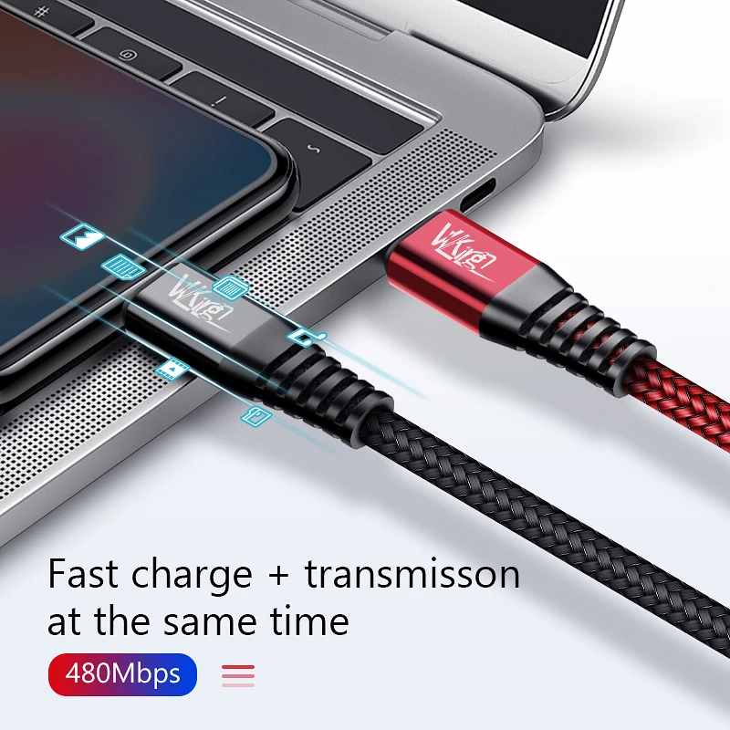 Зарядный кабель VVKing PD типа C 1 2 м быстрая зарядка для Samsung Huawei Xiaomi MacBook PD3.0 Type