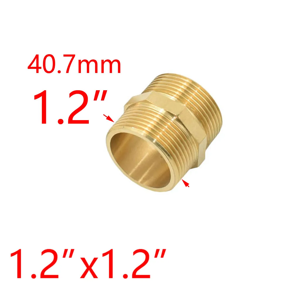 Brass 1/2" 3/4" 1" 1.2" 1.5" 2" Male Female Thread Connector Tee Elbow Repair End Cover Tube Connector Copper Plumbing Adapter 