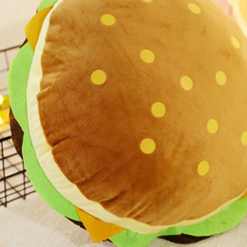 New creative burger plush toy soft padded plush cushion pillow cute hamburger pillow boy girl birthday gift 30/50 cm WJ292