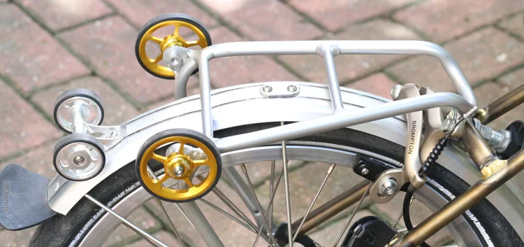 Велосипедные стойки для Brompton, складная велосипедная задняя стойка из алюминиевого сплава, легкая стойка с колесом, велосипедные аксессуары