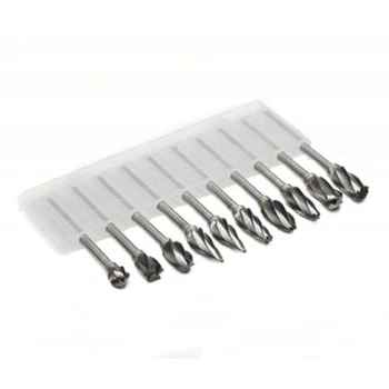 

10pcs Carbide Burr Set Aluma Cut Carbide Rotary Burrs For Grinding Aluminum
