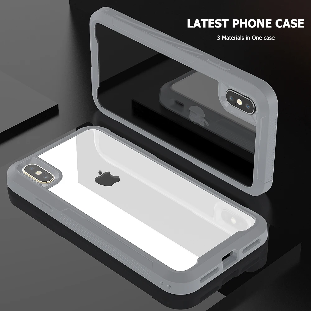 Military Shock Absorption Case For iPhone 13 12 11 X XR XS Max Transparent Ultra-Thin PC+TPU Protective Case For iPhone 7 8 Plus apple magsafe