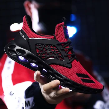 

2019 Brand hot sale men outdoor shoes professional breathable comfortable shock absorption fitness trainer sport sneakers