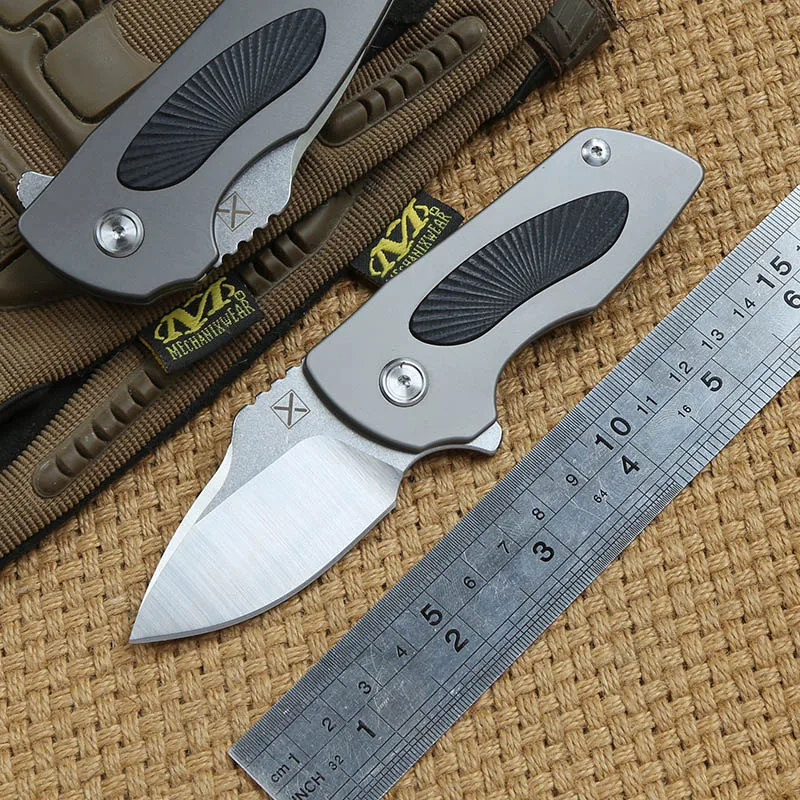 

DICORIA YX-630 Flipper folding knife titanium handle 14C28N blade ball bearing camping hunting outdoor knives EDC tools