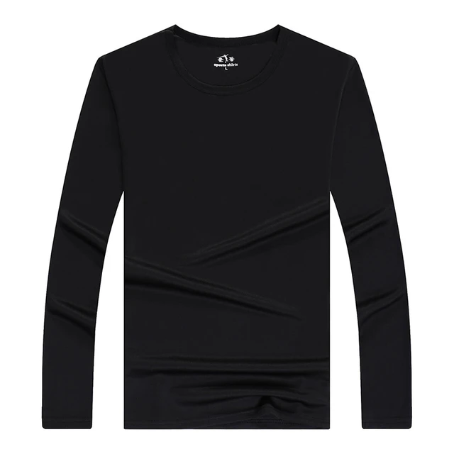 Polyester Quick-drying Men Long Sleeve T-Shirts Custom Your Like