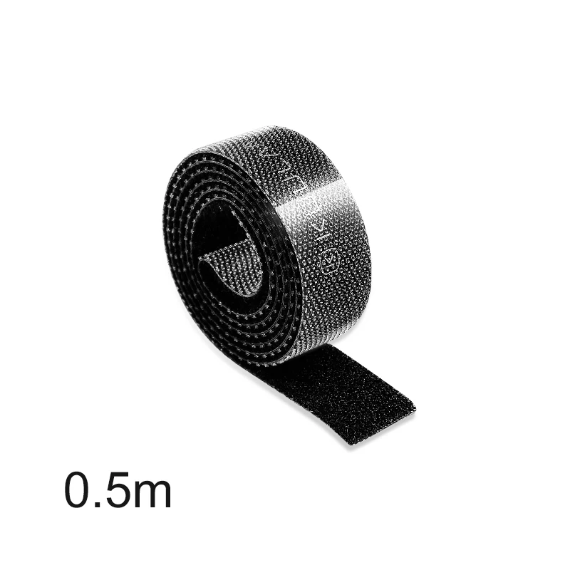 KUULAA Cable Organizer Wire Winder Clip Earphone Holder Mouse Cord Protector HDMI Cable Management For iPhone Samsung USB Cable - Цвет: 0.5M Black