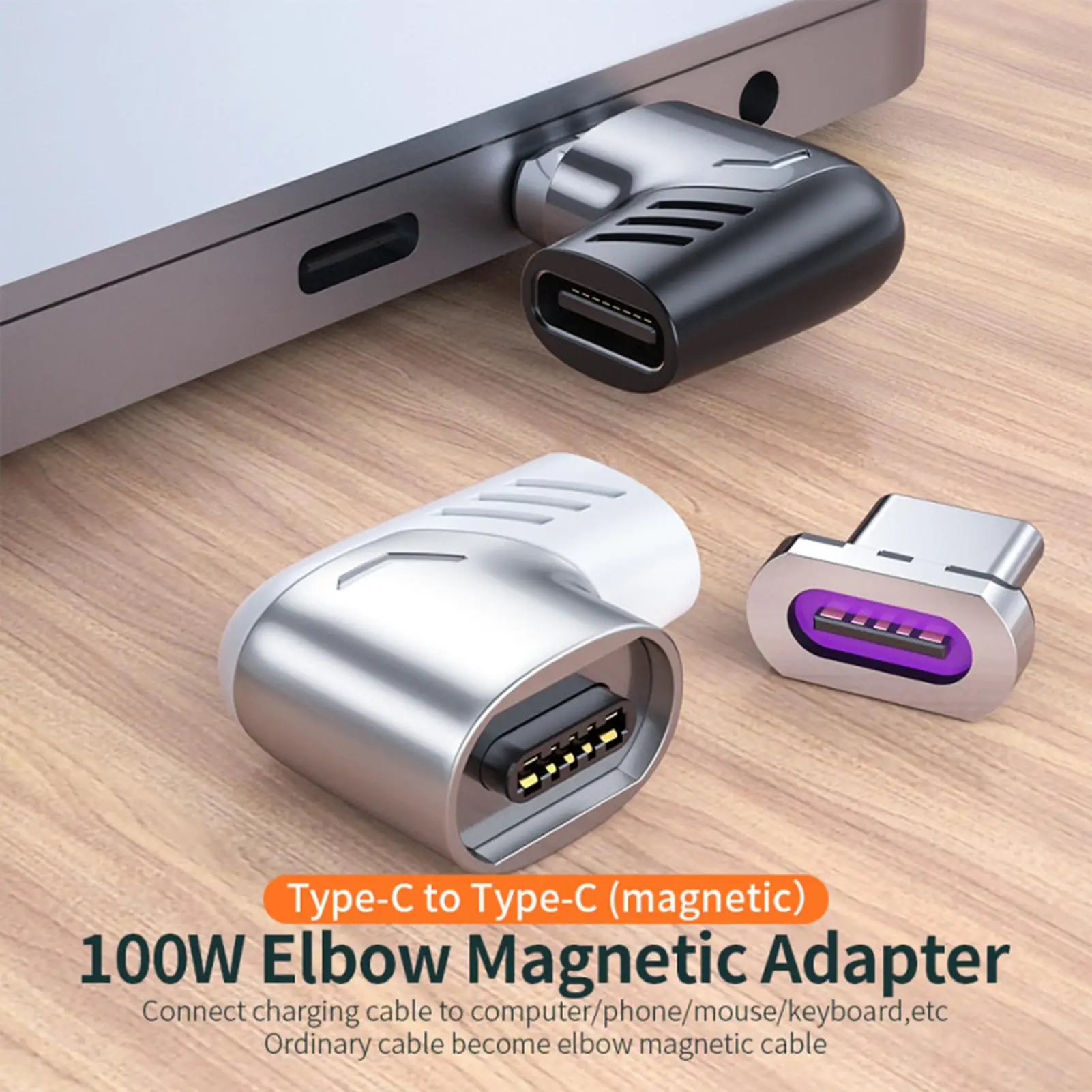

Portable Mini 100W QC 4.0/3.0 USB Type-C Magnetic Adapter Connector for Laptop