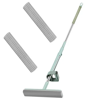 

Non Hand-Washing Rotating Head ic Flat Mop Strong Water Absorption Glue Cotton Mop Household Cleaning