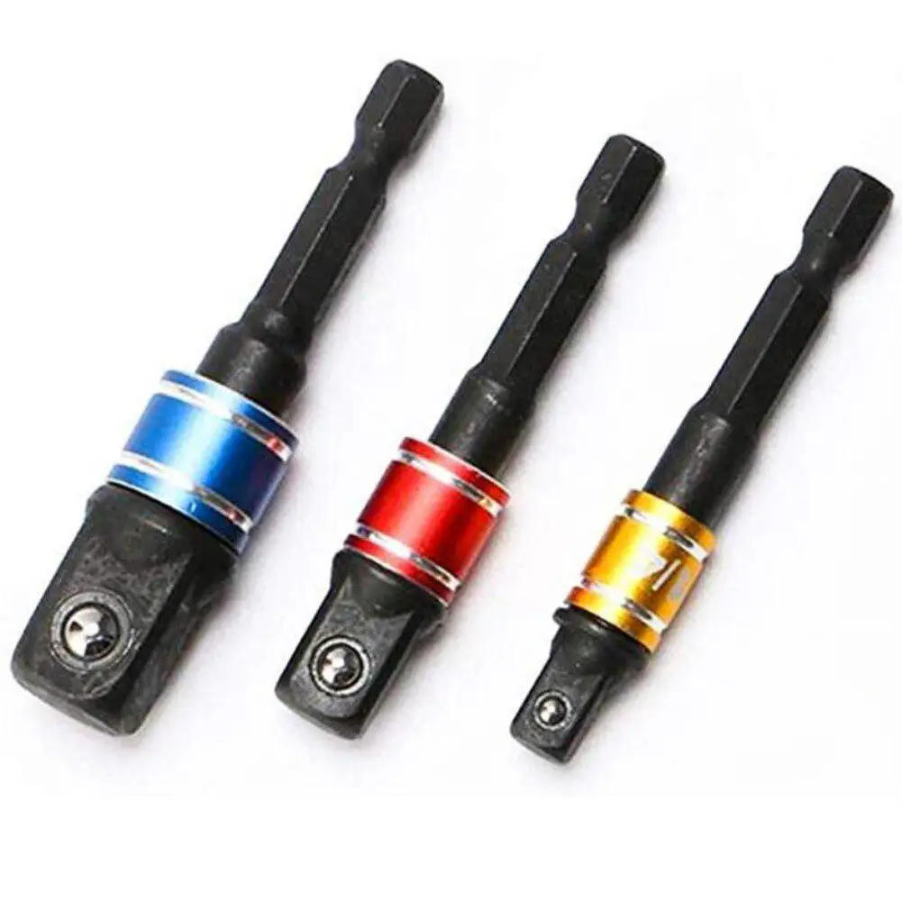 3pcs/set 1/4" 3/8" 1/2" Socket Bit Adapter Drill Nut Driver Extension Bits Drilling Heads | Инструменты