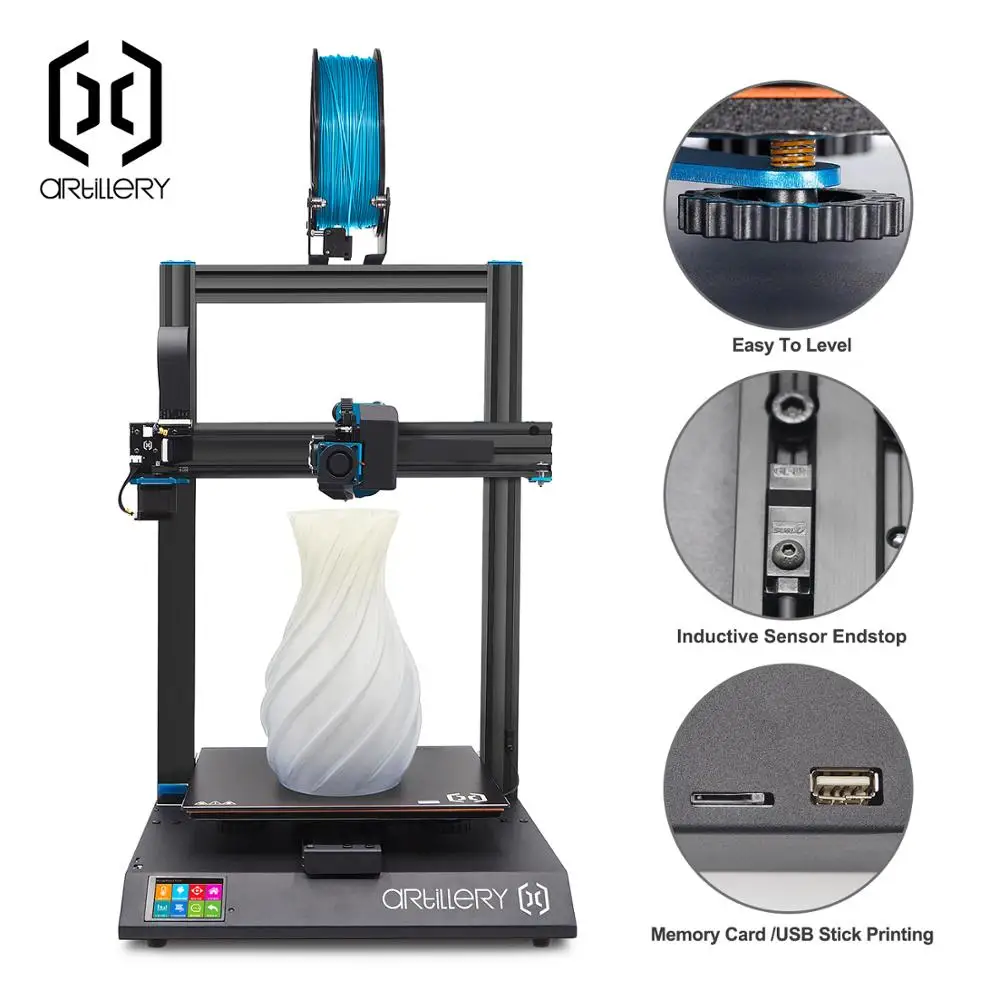 Продажа 3d принтер sidewinder x1 SW X1 Настольный уровень 3d pro размер поддержка USB и TF карты сенсорный экран artillery 3d