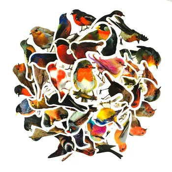 

40Pcs/set Retro Robins Stickers For Bullet Journal Scrapbooking Stick Label Diary Album Stationery Decorative Sticker Decals