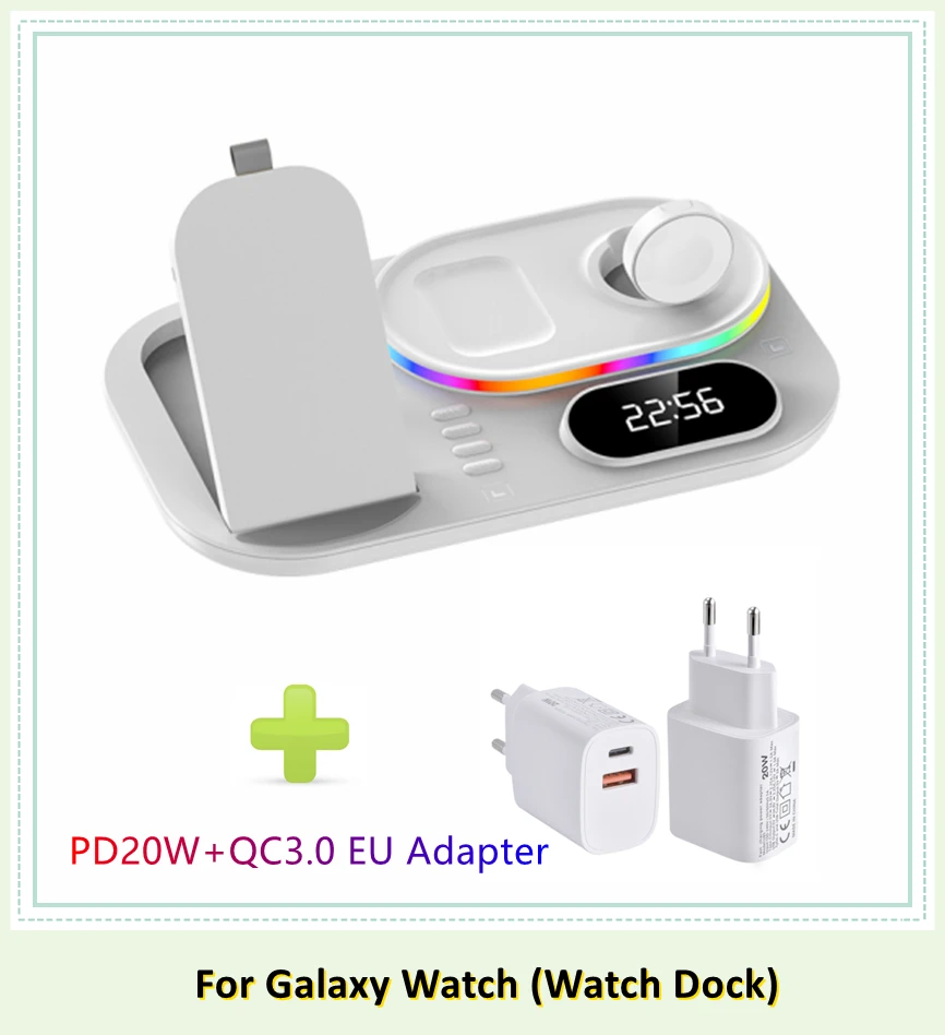 fantasy wireless charger Upgrade Fast Wireless Charger Qi 3 in 1 Wireless Charging Station Compatible with Apple Airpods iPhone Samsung Watch Galaxy S20 apple charging pad Wireless Chargers