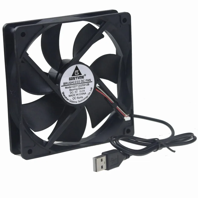 1 комплект Gdstime 120 мм 80 92 140 8 см 9 12 14 5 в USB DC вентилятор охлаждения для ТВ приставки