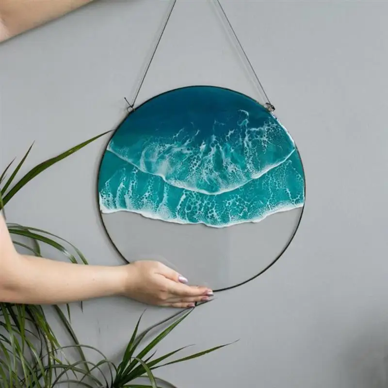 Creative Ocean Wave Wall Hanging Ornament Acrylic Round Art Wall