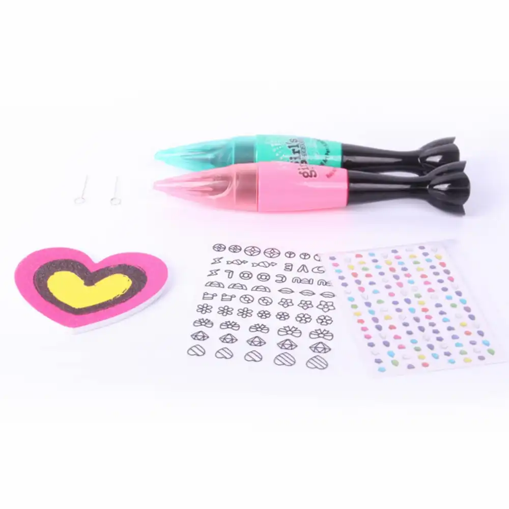 子供のネイルアートペンセット安全で非毒性化粧玩具マニキュアセット3dネイルアートdiy装飾女の子誕生日ギフト Beauty Fashion Toys Aliexpress